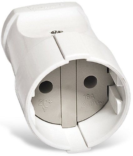 Розетка штепсельная без заземления прямая UNIVersal 10А белый   картинка 